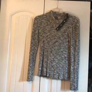 Dolan snap front turtleneck Anthropologie grey XS